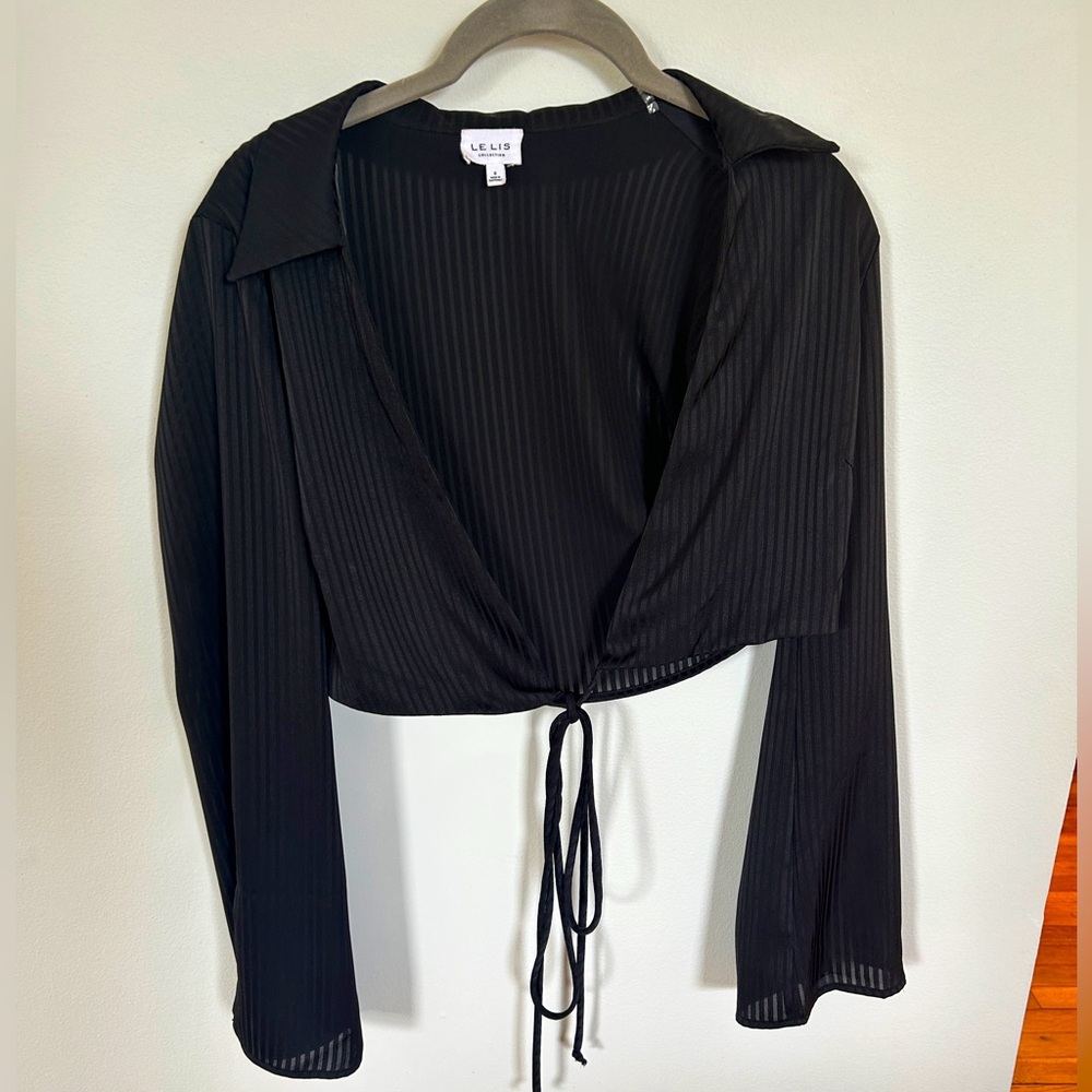 tie front open blouse / blazer